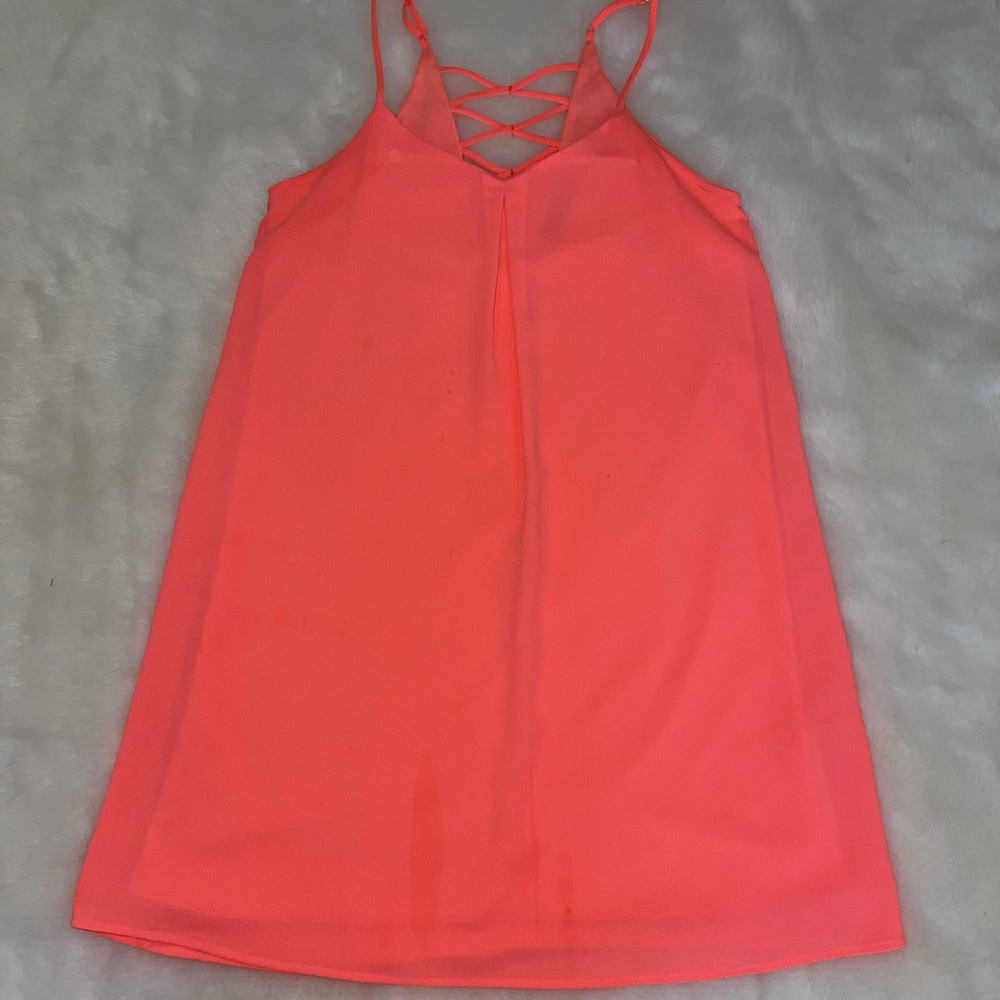Coral mini dress